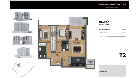 Apartamento T2 para Venda em São Martinho