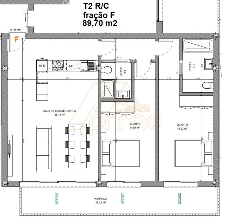 Apartamento T2 para Venda em Eiras e São Paulo de Frades Foto 23