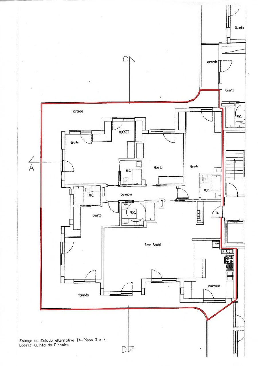 Apartamento T4 para Venda em Viseu Foto 5