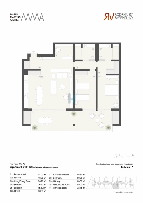 Apartamento T2 para Venda em Lagos (São Sebastião e Santa Maria)
