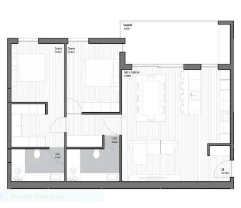 Apartamento T2 para Venda em Poiares (Santo Andre) Foto 11