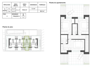 Apartamento T3 para Venda em Glória e Vera Cruz