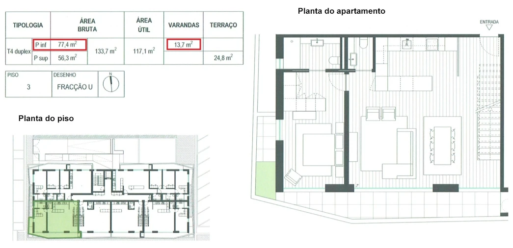 Apartamento T4 para Venda em Glória e Vera Cruz Foto 15