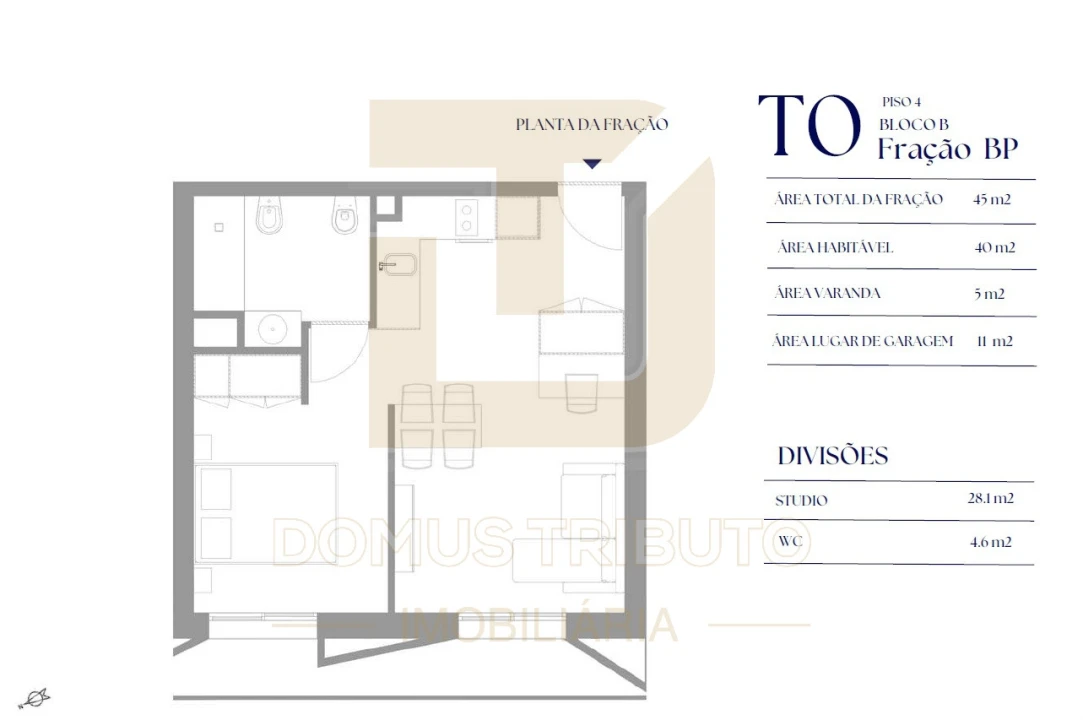 Apartamento T0 para Venda em Paranhos Foto 12