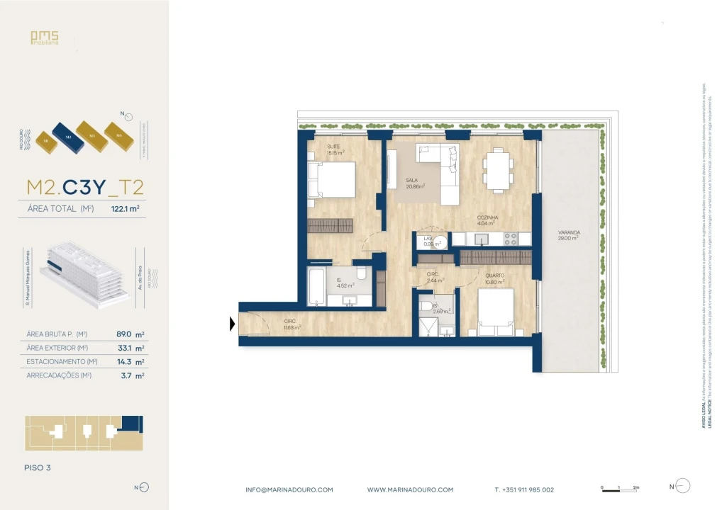 Apartamento T2 para Venda em Canidelo Foto 40