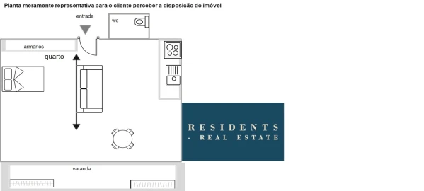 Apartamento T1 para Arrendamento em Ramalde