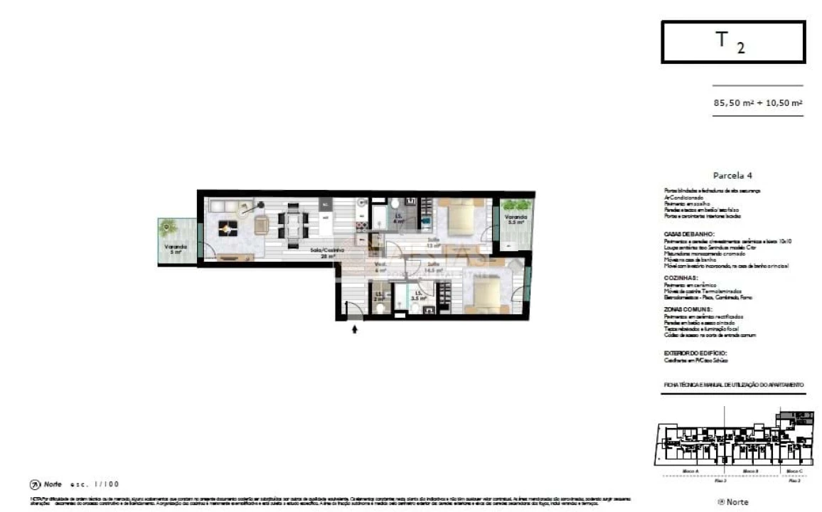 Apartamento T2 para Venda em Canidelo Foto 19