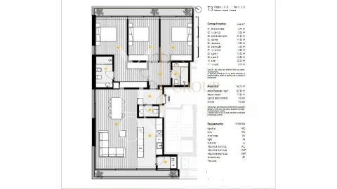 Apartamento T3 para Venda em Canidelo