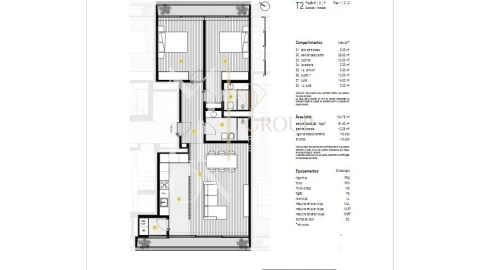 Apartamento T2 para Venda em Canidelo