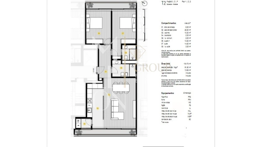 Apartamento T2 para Venda em Canidelo Foto 7