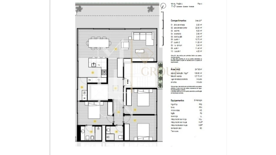 Apartamento T3 para Venda em Canidelo Foto 7