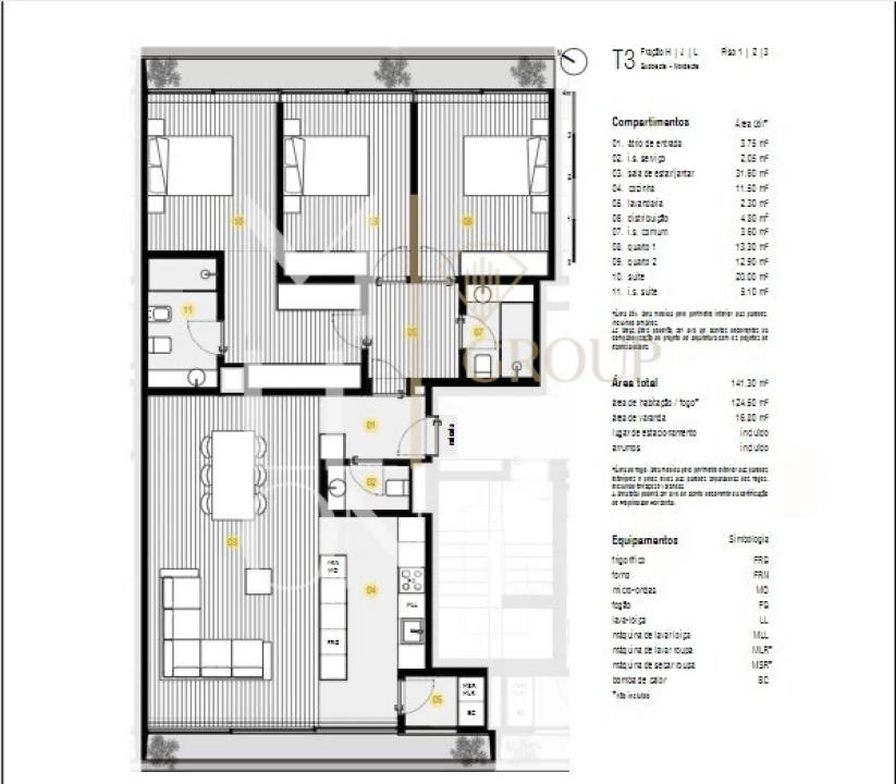 Apartamento T3 para Venda em Canidelo Foto 6