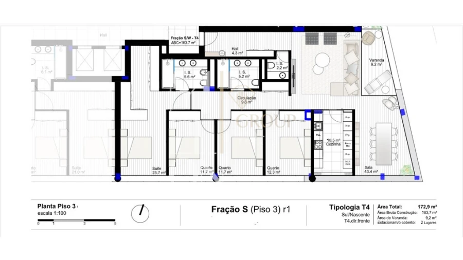 Apartamento T4 para Venda em Canidelo Foto 16
