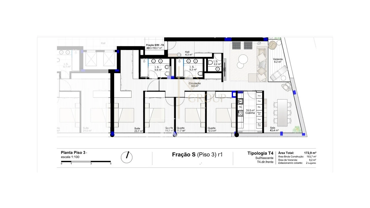 Apartamento T4 para Venda em Canidelo Foto 16