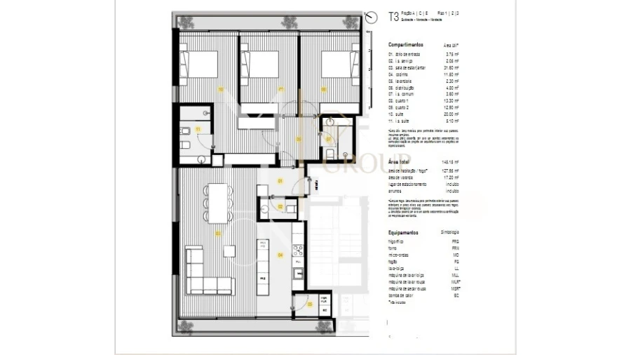 Apartamento T3 para Venda em Canidelo Foto 7