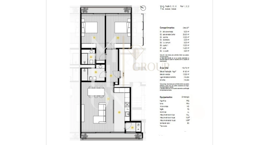 Apartamento T2 para Venda em Canidelo Foto 7