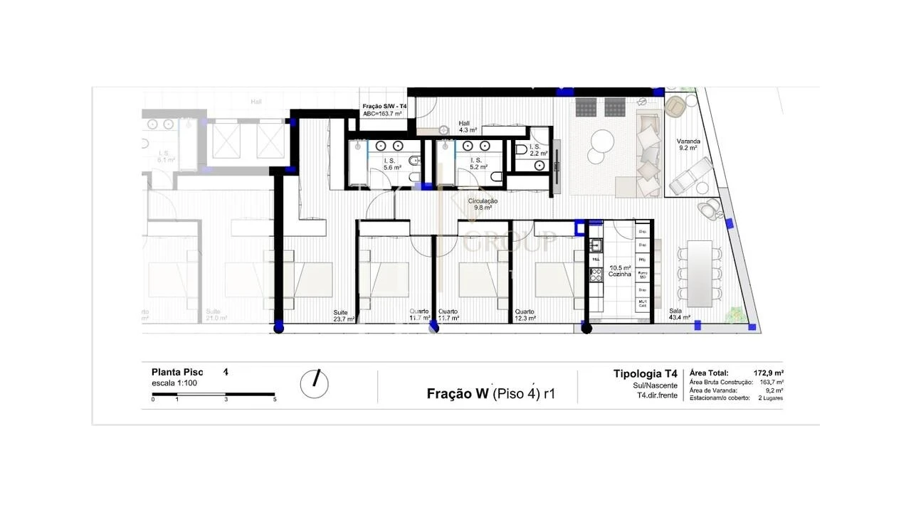 Apartamento T4 para Venda em Canidelo Foto 15