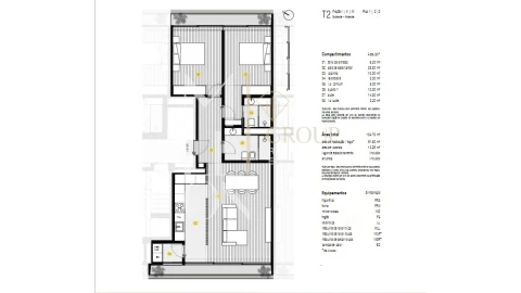 Apartamento T2 para Venda em Canidelo