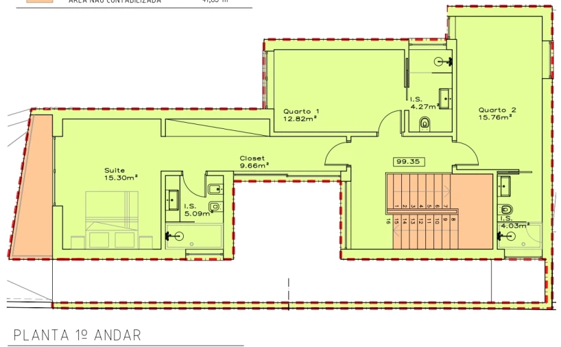 Moradia T4 para Venda em Alcabideche Planta 1