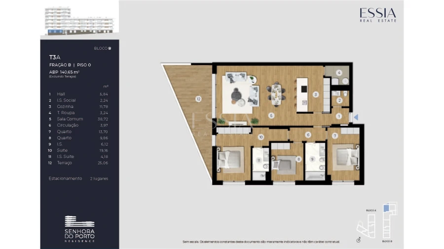 Apartamento T2 para Venda em Ramalde Planta 1