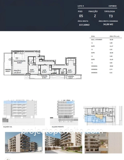 Apartamento T3 para Venda em Espinho