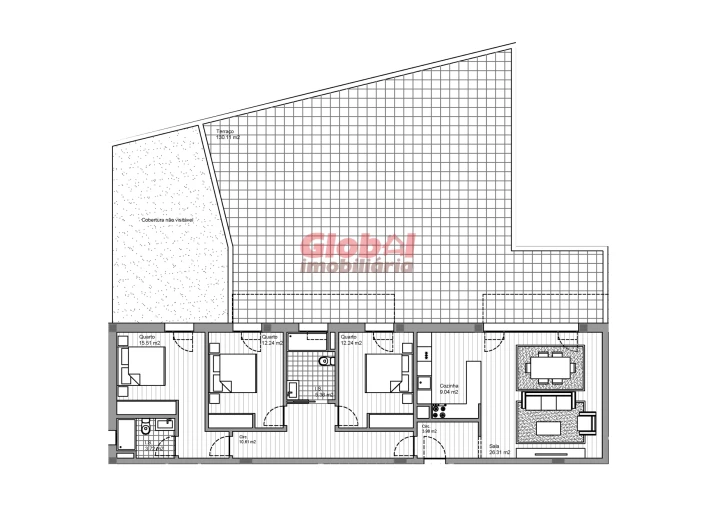 Apartamento T3 para Venda em Currelos, Papízios e Sobral Foto 3