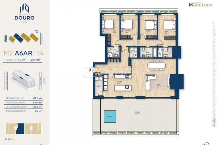 Apartamento T4 para Venda em Canidelo
