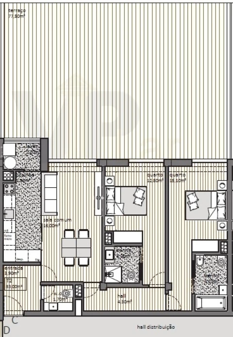 Apartamento T2 para Venda em Aguas Santas
