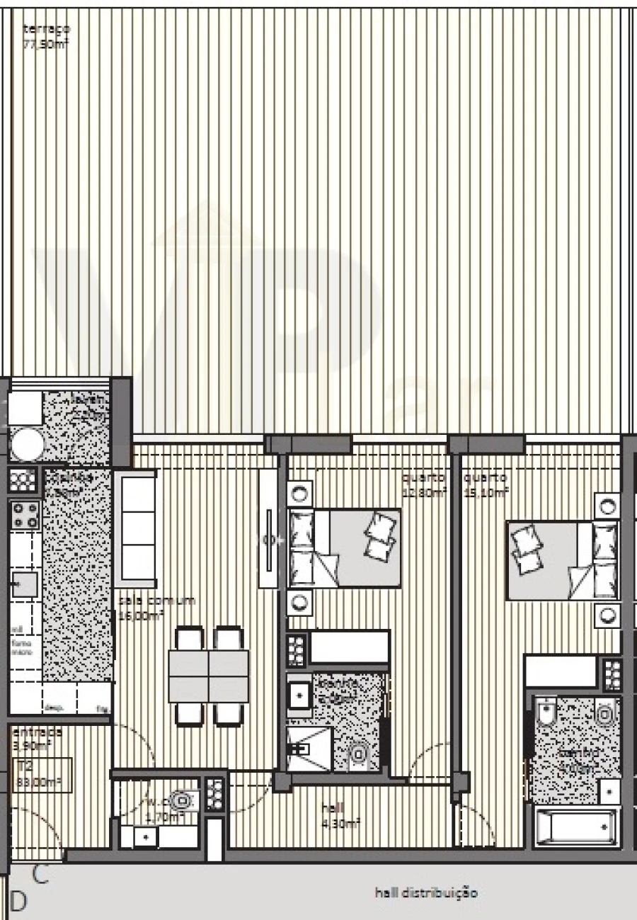 Apartamento T2 para Venda em Aguas Santas Foto 11