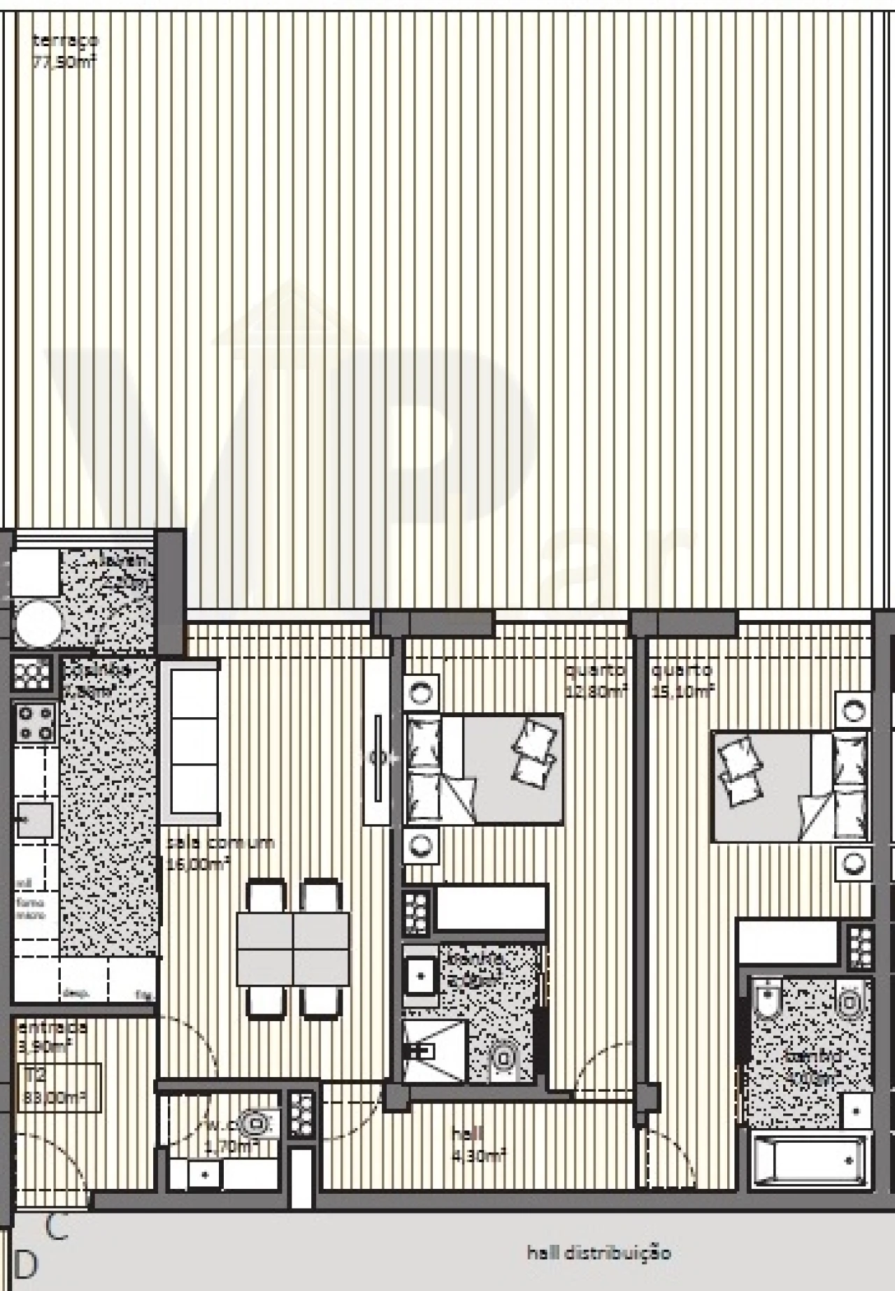 Apartamento T2 para Venda em Aguas Santas Foto 11