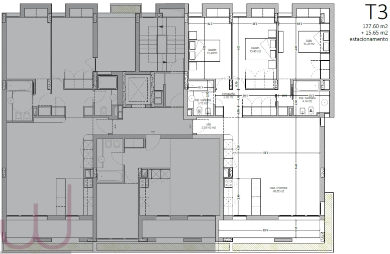 Apartamento T3 para Venda em Quelfes Foto 11