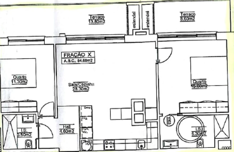 Apartamento T2 para Venda em Quarteira Planta 1