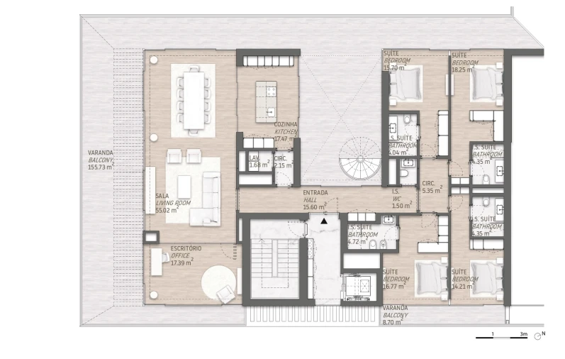 Apartamento T4 para Venda em Quarteira Planta 1