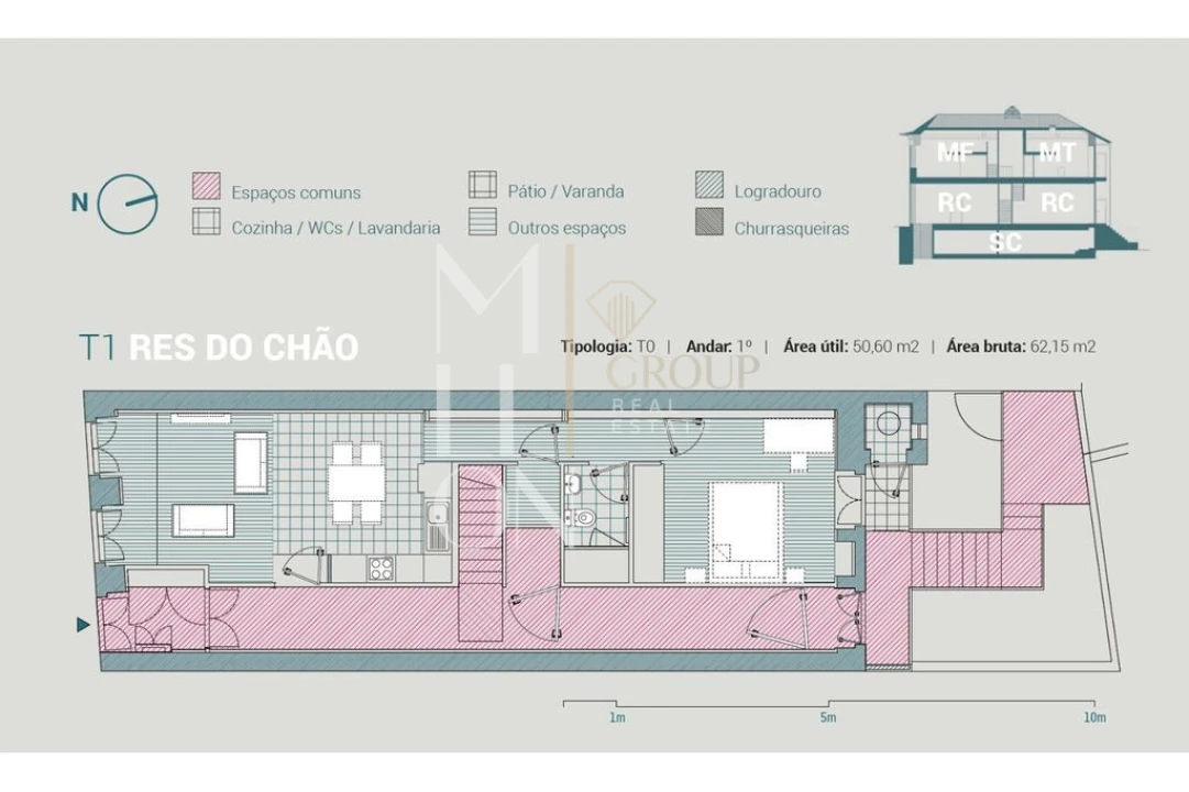 Apartamento T1 para Venda em Cedofeita, Santo Ildefonso, Sé, Miragaia, São Nicolau e Vitória Foto 27