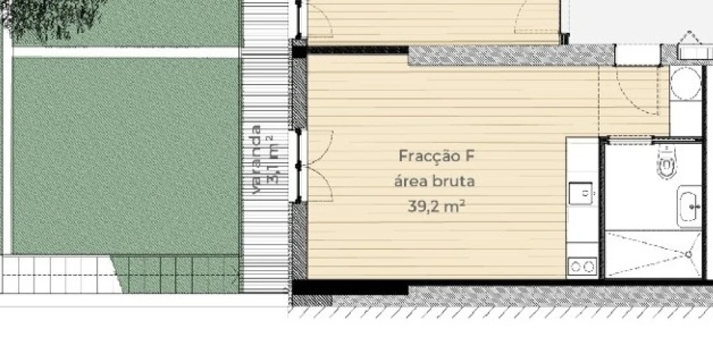 Apartamento T0 para Venda em Paranhos Planta 1