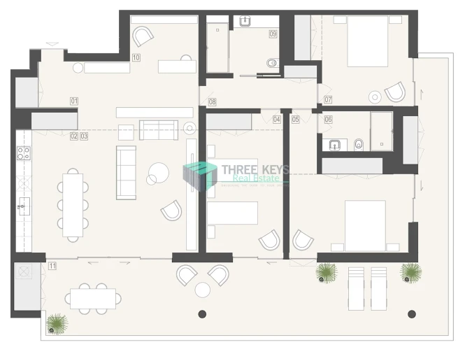 Apartamento T3 para Venda em Lagos (São Sebastião e Santa Maria) Planta 1