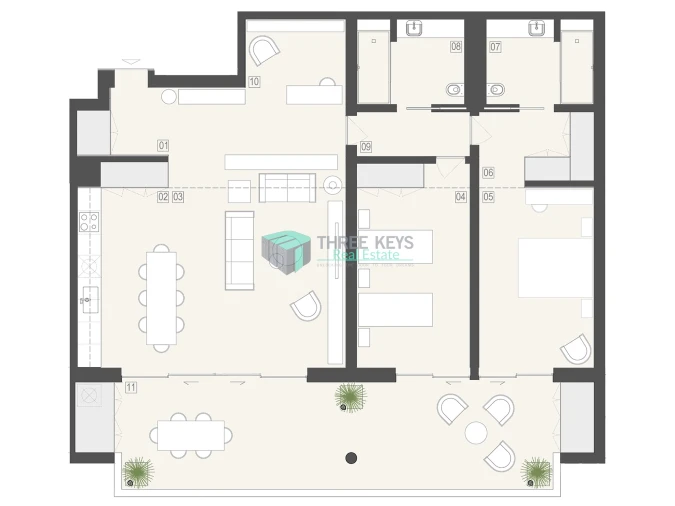 Apartamento T3 para Venda em Lagos (São Sebastião e Santa Maria) Planta 1