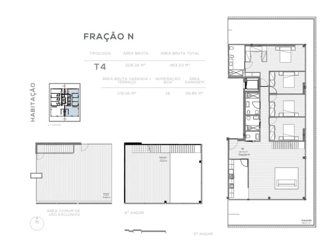 Apartamento T4 para Venda em Matosinhos e Leça da Palmeira Planta 1