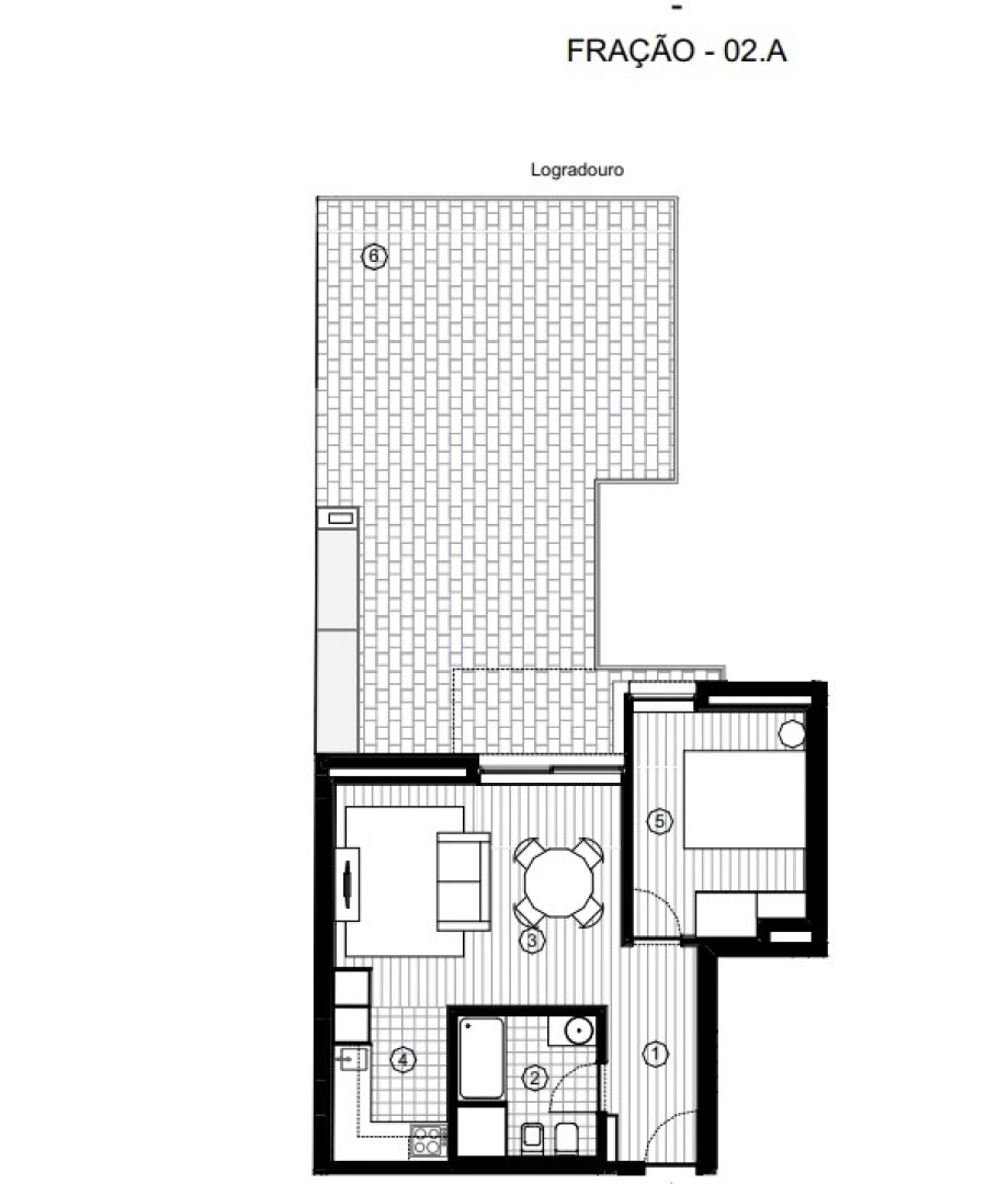 Apartamento T1 para Venda em Paranhos Planta 1