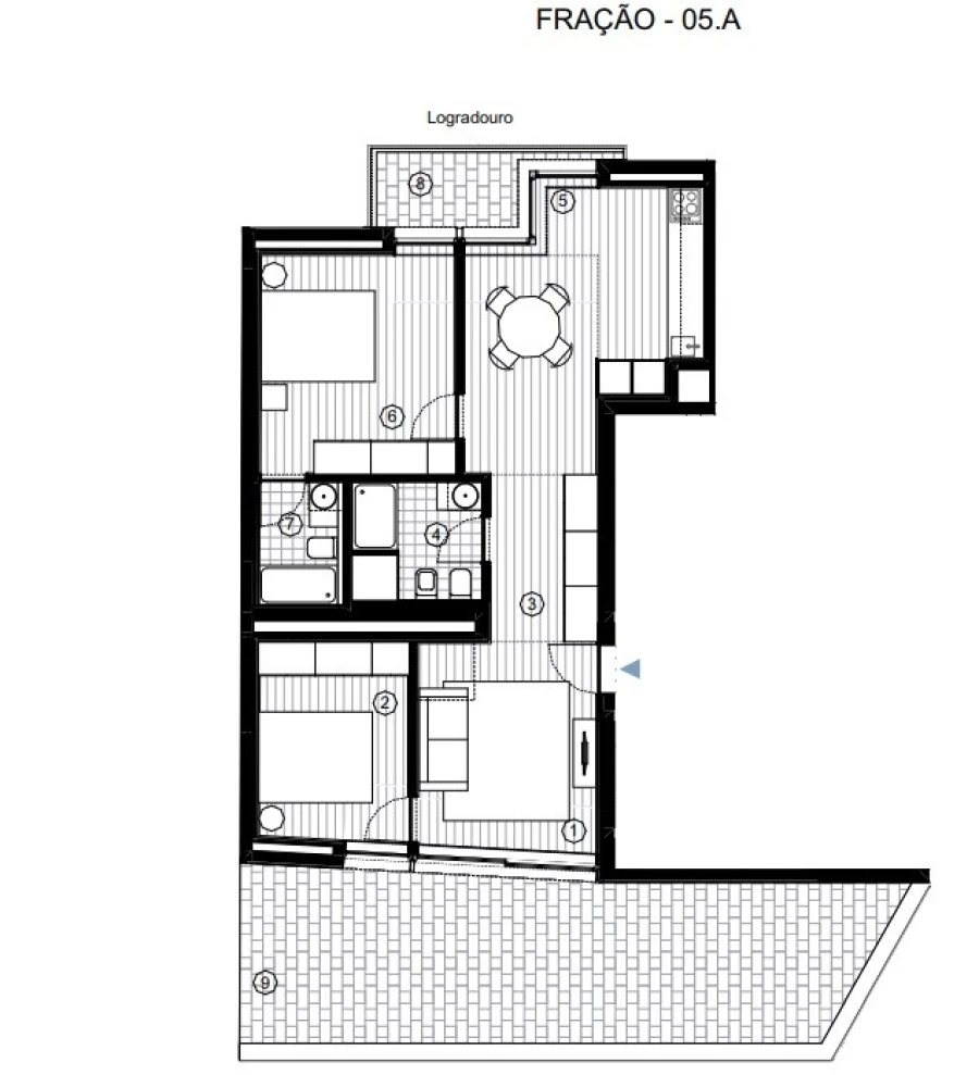 Apartamento T2 para Venda em Paranhos Planta 1