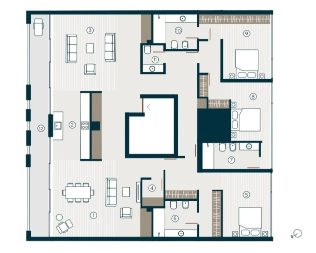 Apartamento T3 para Venda em Santa Marinha e São Pedro da Afurada Planta 1