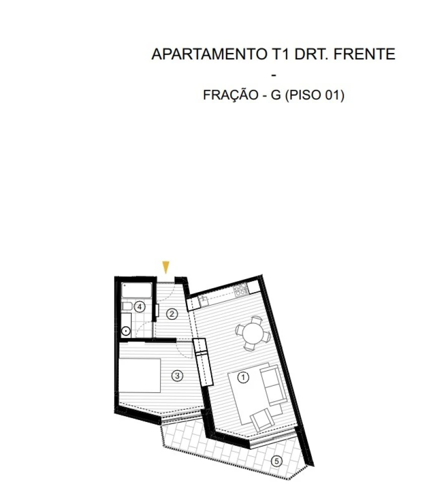 Apartamento T1 para Venda em Cedofeita, Santo Ildefonso, Sé, Miragaia, São Nicolau e Vitória Planta 1