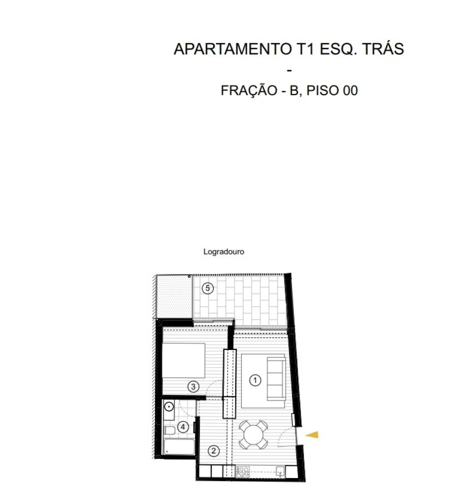 Apartamento T1 para Venda em Cedofeita, Santo Ildefonso, Sé, Miragaia, São Nicolau e Vitória Planta 1