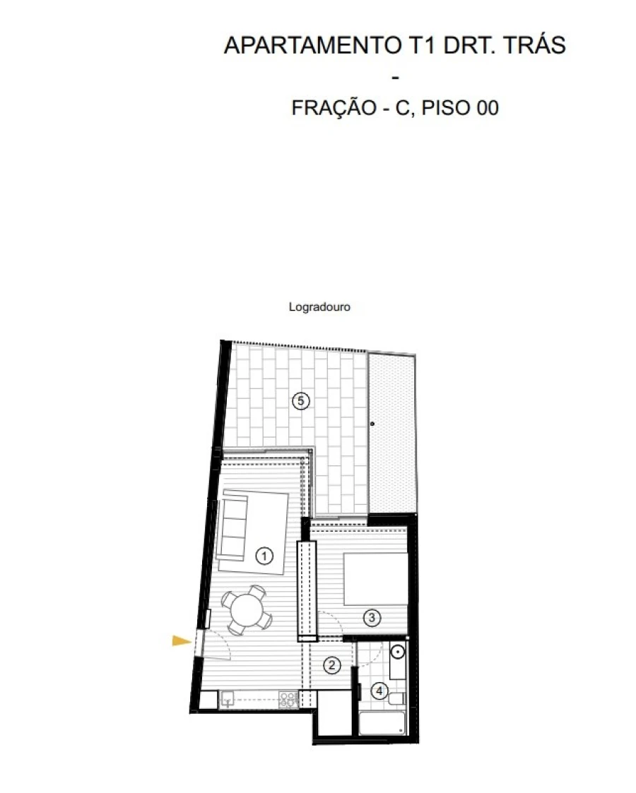 Apartamento T1 para Venda em Cedofeita, Santo Ildefonso, Sé, Miragaia, São Nicolau e Vitória Planta 1