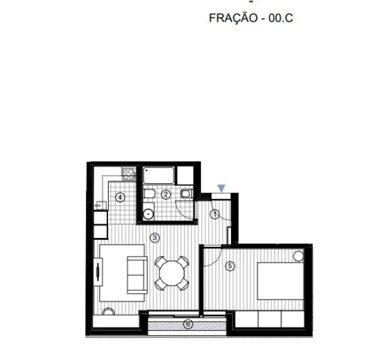 Apartamento T1 para Venda em Paranhos Planta 1
