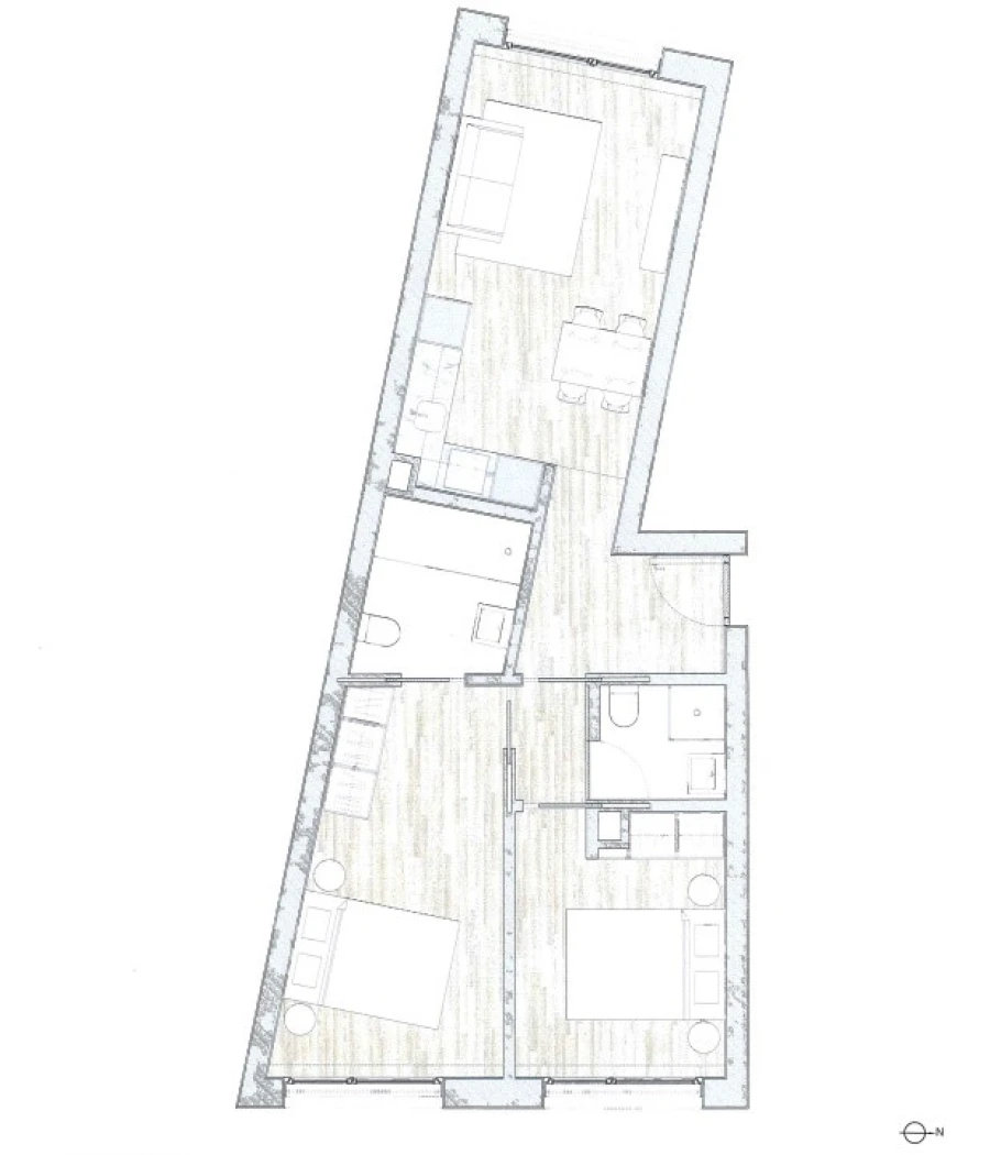 Apartamento T2 para Venda em Cedofeita, Santo Ildefonso, Sé, Miragaia, São Nicolau e Vitória Planta 1