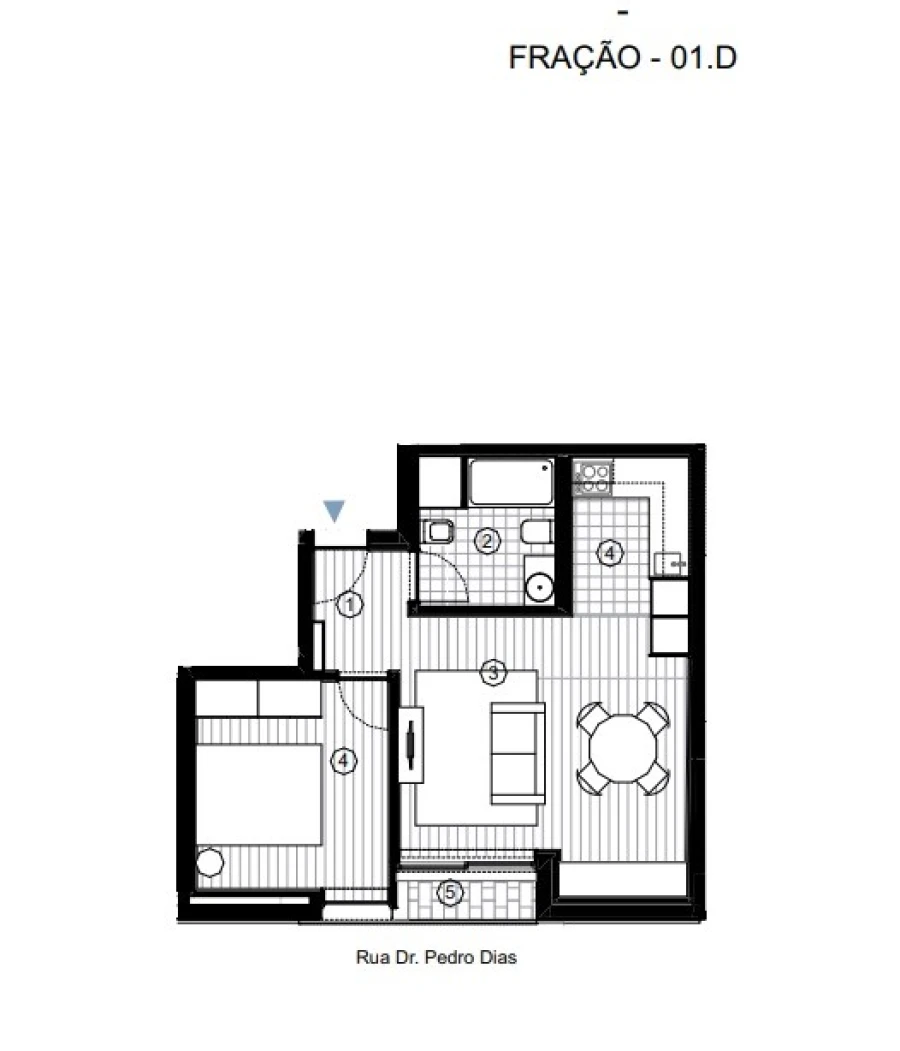 Apartamento T1 para Venda em Paranhos Planta 1