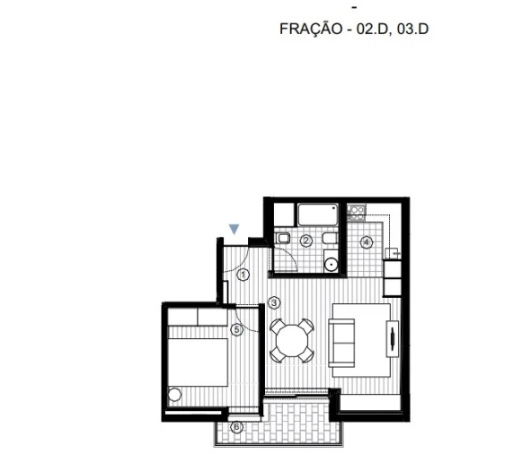 Apartamento T1 para Venda em Paranhos Planta 1
