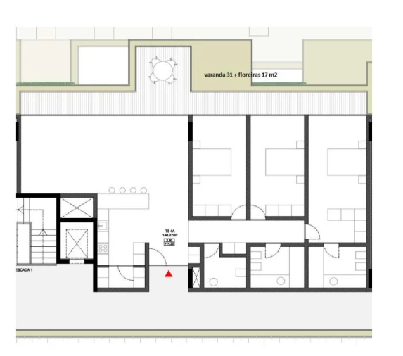 Apartamento T3 para Venda em Matosinhos e Leça da Palmeira Planta 1
