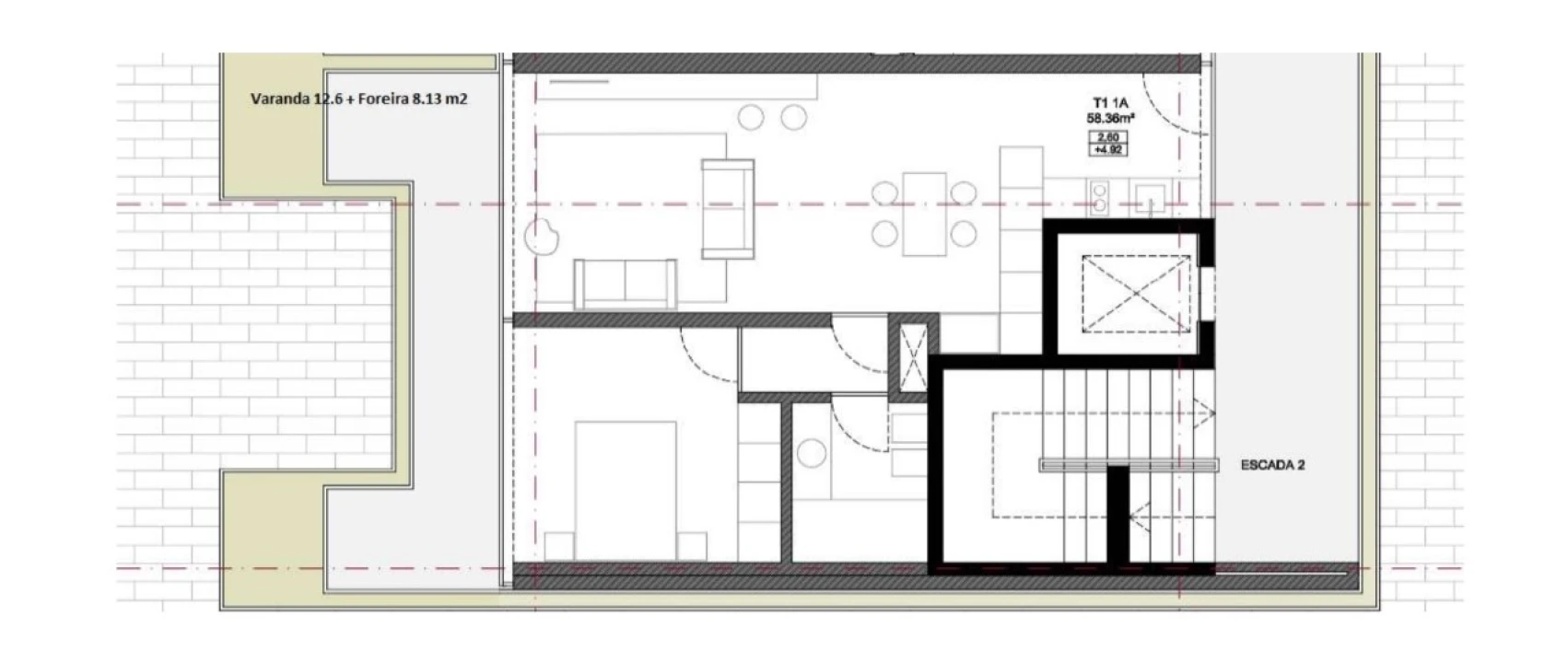 Apartamento T1 para Venda em Matosinhos e Leça da Palmeira Planta 2
